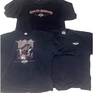 Harley-Davidson Black T-Shirts Set lot of 3 made in usa vintage y2k 3xl